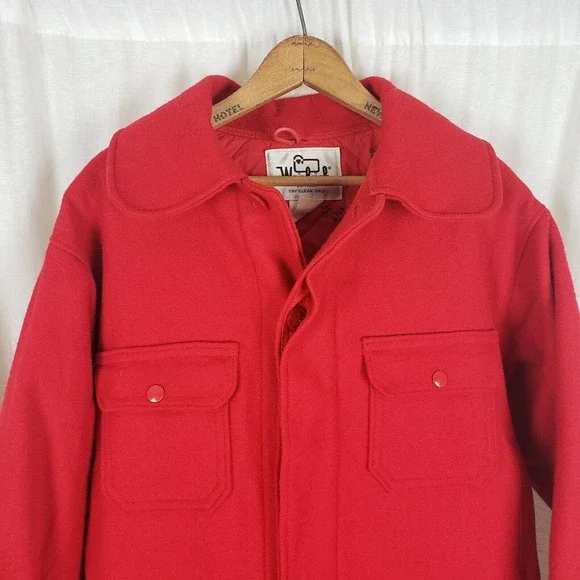 Vintage Woolrich Mackinaw Wool Cruiser Field Hunting Jacket Barn Coat Mens 42 - Picture 2 of 7